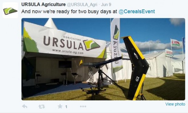 Ursula Agriculture were ready to discuss their UAS technology at Cereals 2015