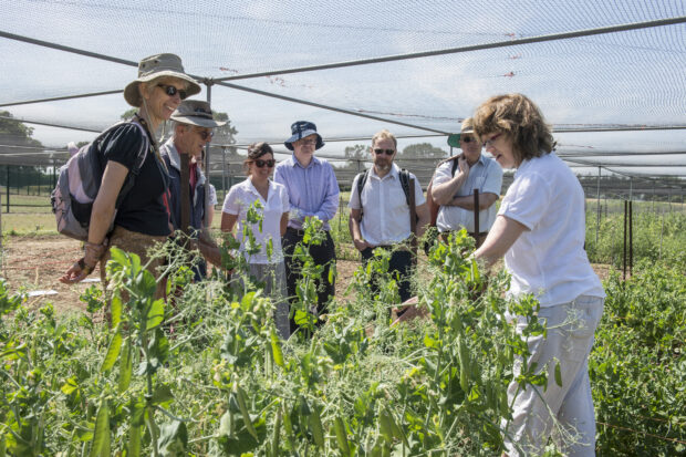 Defra being shown around the centre