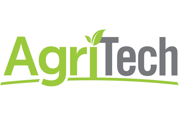 AgriTech logo, featuring the words AgriTech with a leaf on the letter i
